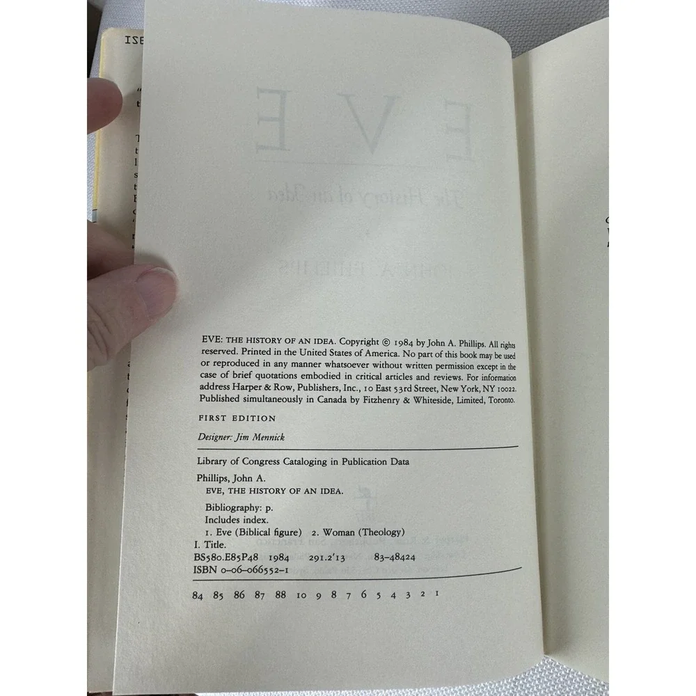 Eve:‎ The History of an Idea - Hardcover, by Phillips John A. - Very Good